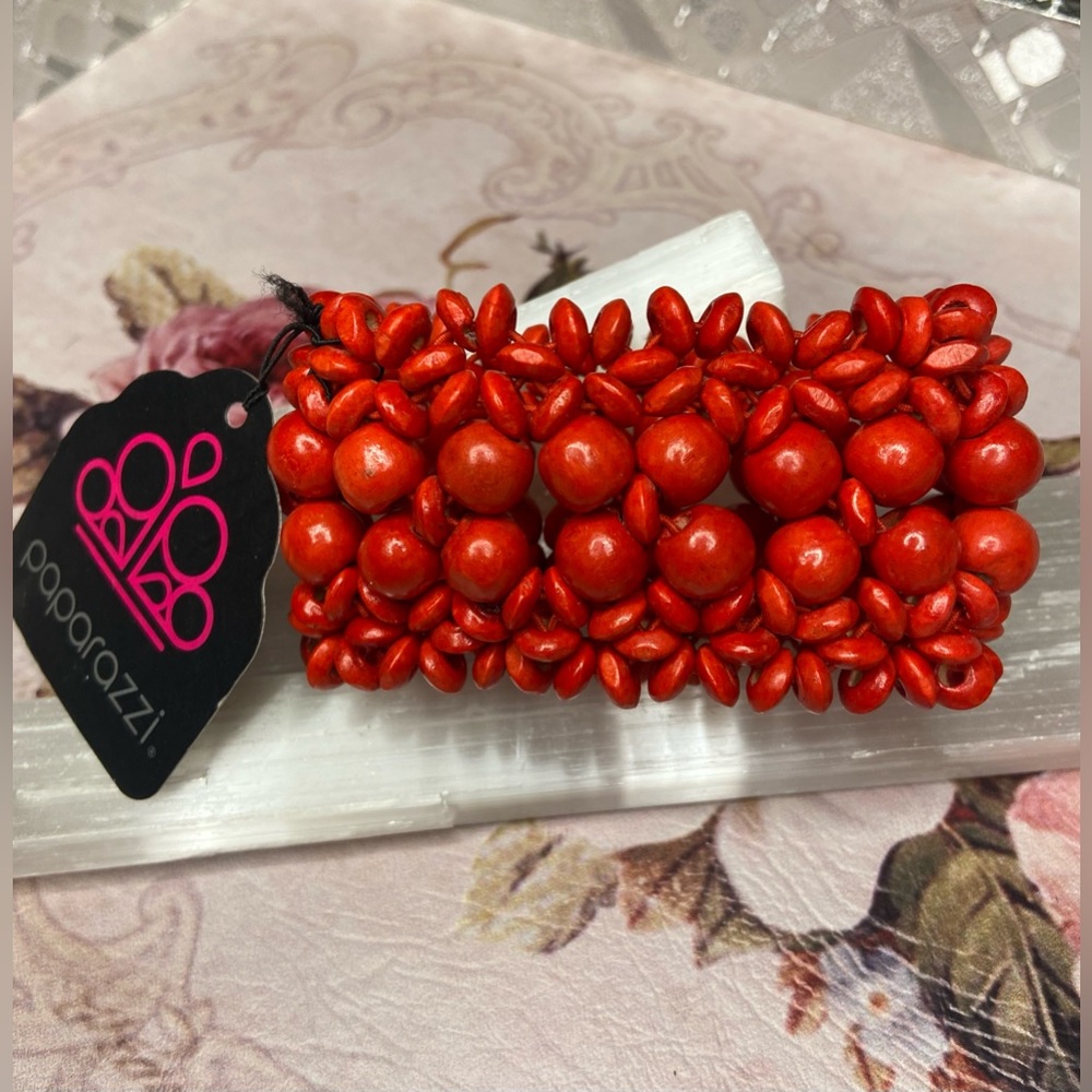 NEW - Paparazzi “Tropical Bliss” - Red Wood Bracelet